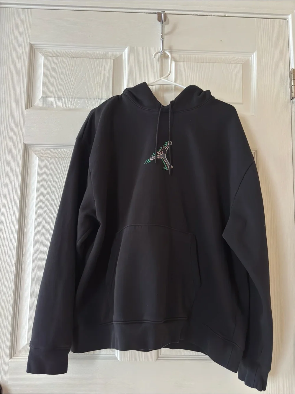 Jordan Black Hoodie with Small Multicolor Jumpman